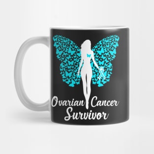 Ovarian Cancer Survivor Warrior Awareness Teal Ribbon Mug